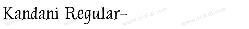 Kandani Regular字体转换